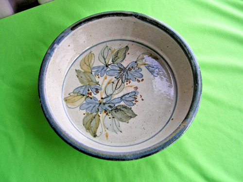 Studio pottery bowl dish - pottery,
