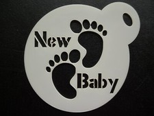 60mm new baby design cake, cookie, craft & face painting stencil