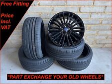 Ford S-Max Galaxy Mondeo 19" Genuine Multi Spoke Black Wheels & New Tyres