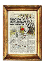 Winnie The Pooh Quote Vintage Dictionary Print Picture Wall Art Antique