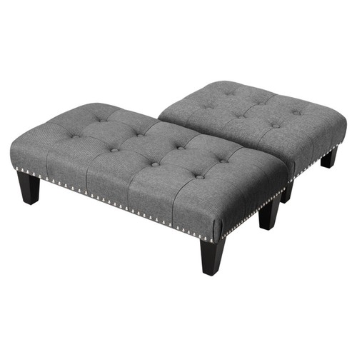 Rectangle ottoman footstool - ottoman,