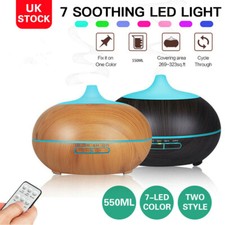 550ml Essential Oil Aroma Diffuser Mist Humidifier Air Purifier Ultrasonic LED