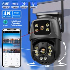 6MP Wireless IP Camera WIFI Outdoor CCTV PTZ Smart Home Security IR Cam Recorder
