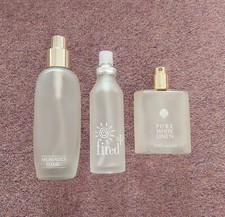 Y2K vintage empty perfume bottles Aromatics Elixir Pure White Linen Fired Up