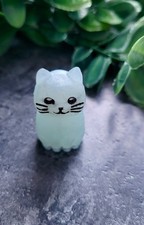 White Shimmer Cat Ornament –