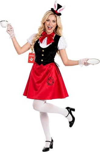 Women white rabbit costume - white,
