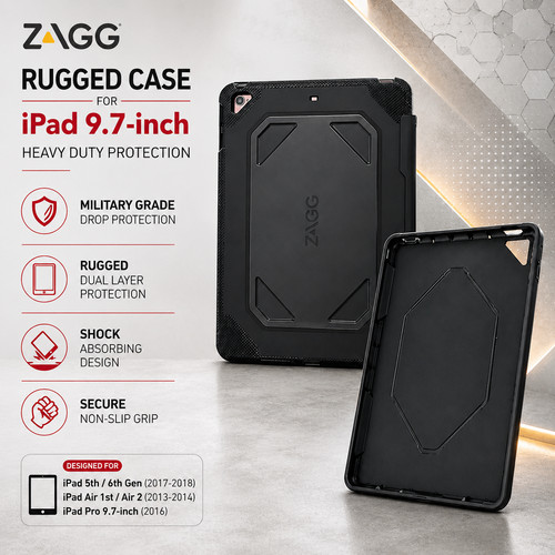 Zagg ipad 6th 5th pro - ipad, 6th/5th/pro/air
