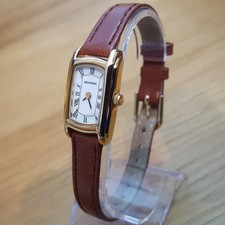 Ladies Vintage Art-Deco Style Sekonda Gold p. Traditional Leather Dress Watch