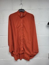 Ischiko Burnt Orange Long Sleeve Button Up Shirt. Size 4 (Uk 16-18). PBF2007014
