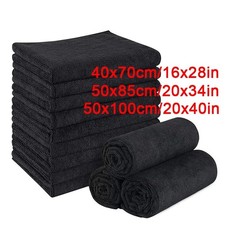Microfiber salon towels - salon, black