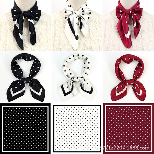 Womens polka dot square scarf - polka,