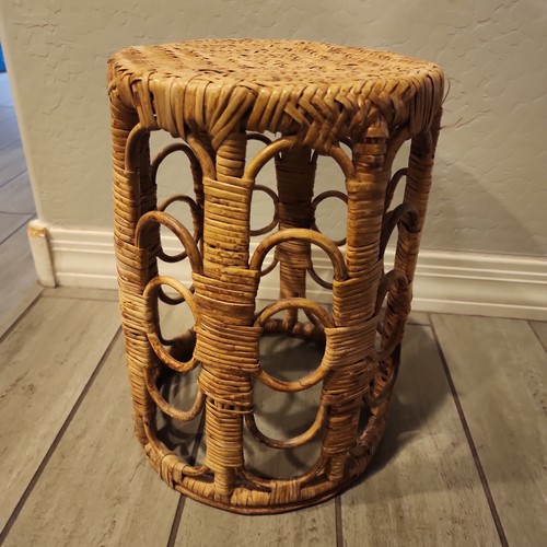 Vintage mcm rattan bamboo - bamboo, side