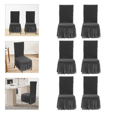 6 Pcs Chair Covers With Skirt