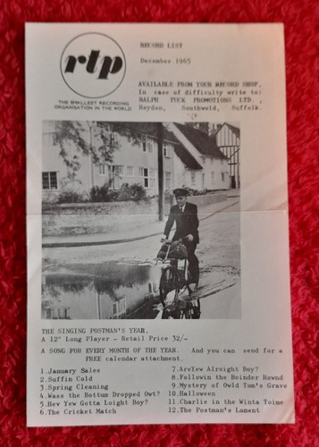 Singing postman record list - singing, postman's