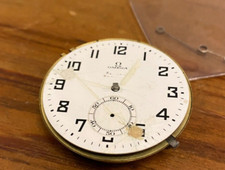 VINTAGE OMEGA MILITARY ENAMEL WATCH FACE THOMAS RUSSELL MOVEMENT  FOR PARTS