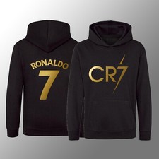 Kids CR7 Hoodie/Hoody Football Inspired Ronaldo #7 GOAT Jumper Merch Gift siuuu