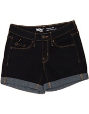 MOSSIMO Womens Mid Rise Denim Shorts US 00 2XS W24 Navy Blue Cotton AQ10