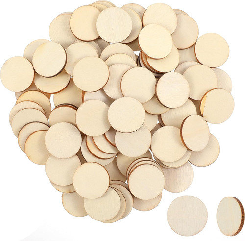 100 pcs unfinished wood circle - unfinished,