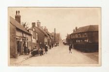 GB Warsop High Street Nottinghamshire old motorbike and sidecar horse and carts
