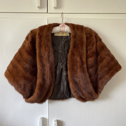 Real fur stole shrug - shrug, cape
