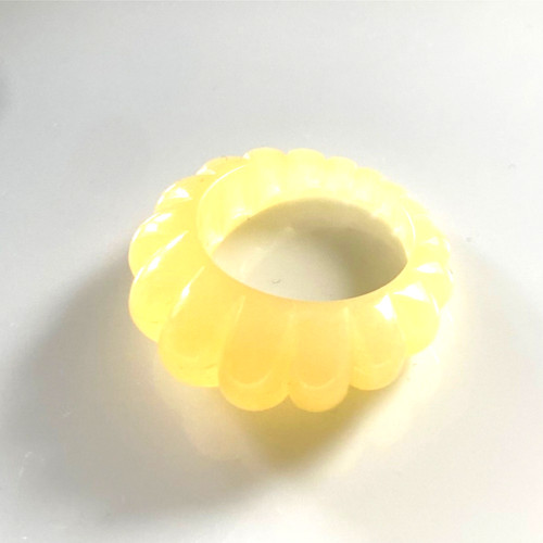 Vintage yellow plastic - yellow,