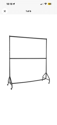 Black tier reinforced 6ft - 2-tier,