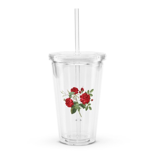 Clear plastic tumbler