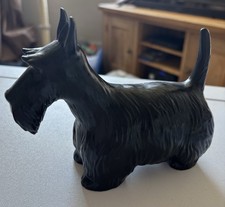 Black Resin Scottie Dog Figure 5” High 6.5” Long