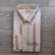 Viyella White with Red Stripe