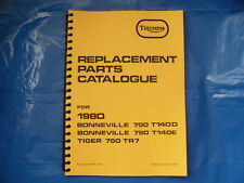 TRIUMPH T140E,T140D,TR7 PARTS BOOK FOR 1980 UK & US/EUROPEAN   99-7139