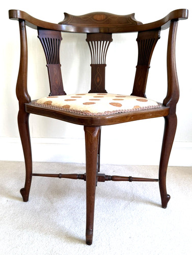 Edwardian inlaid mahogany - inlaid,