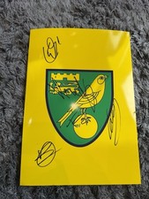 Norwich City 24/25 Signed Team Sheet Badge Crest Autograph Signed By 5
