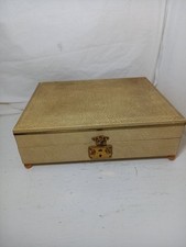 Vintage Musical Manicure And  Jewellery Box With Key