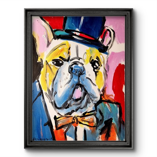 Aleph hand painted bulldog - hand,