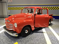 Chevrolet 3100 Pickup Red 1950 Truck 1:24 Diecast Detailed Scale Model Maisto