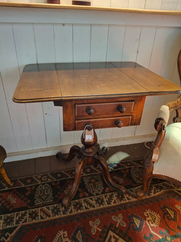 Antique small dropleaf table - antique,