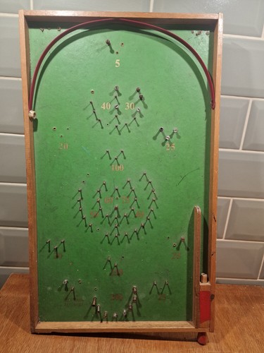 Vintage bagatelle game green - vintage,