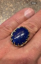 9ct gold lapis lazuli cabochon