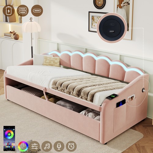 Upholstered bed 90x190cm - upholstered,