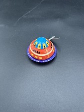 Unpredictable UFO Classic Tin Toy Reproduction Windup Flying Saucer
