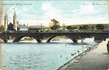 Stramongate Bridge Kendal Postcard - Miss Hill The Hundred Romsey Hants 1904