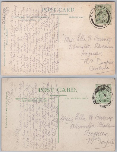 Troqueer dumfries postcards - dumfries, 2x
