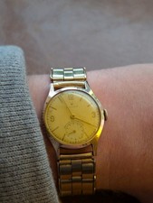 Vintage Rolex Shock Resisting 9ct Gold Approx 1940s Gold Bracelet