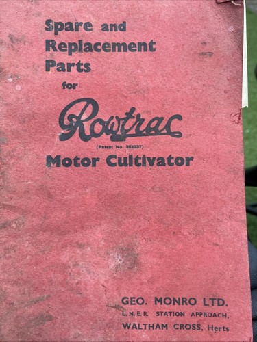 Rowtrac motor cultivator book - rowtrac, cultivator book