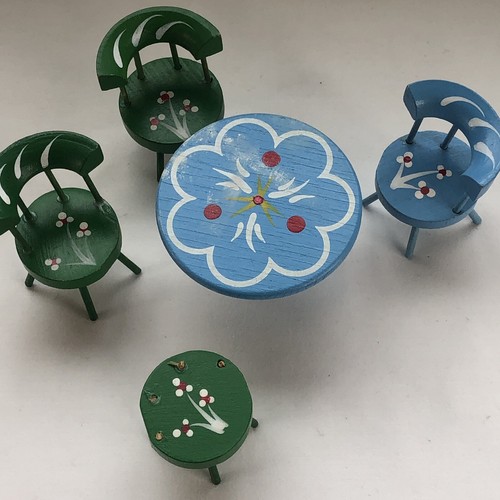 Vintage doll house - vintage, dining