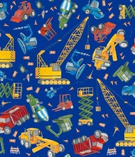Blue Construction Vehicles Fat