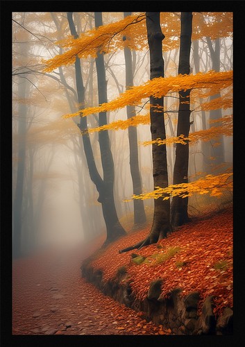 Soft forest path - soft, framed