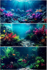 3 Pack Aquarium Background