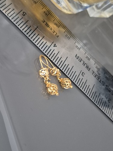 22k pure gold - 22k, earrings