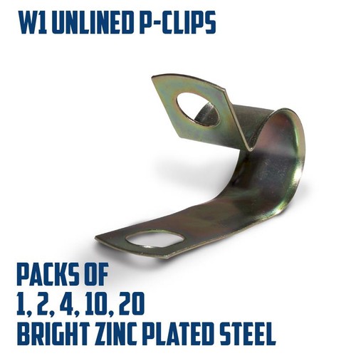 Unlined clips bright - clips, zinc